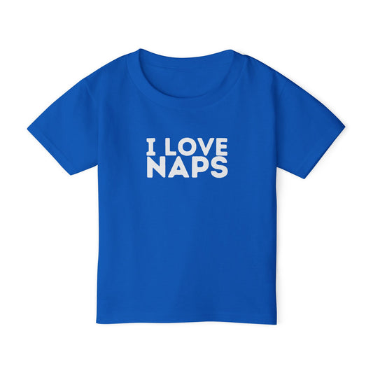 Toddler T-shirt with 'I Love Naps' Design, Fun Kids Apparel, Birthday Gift, Baby Shower, Toddler Wear, Cute Napping Tee