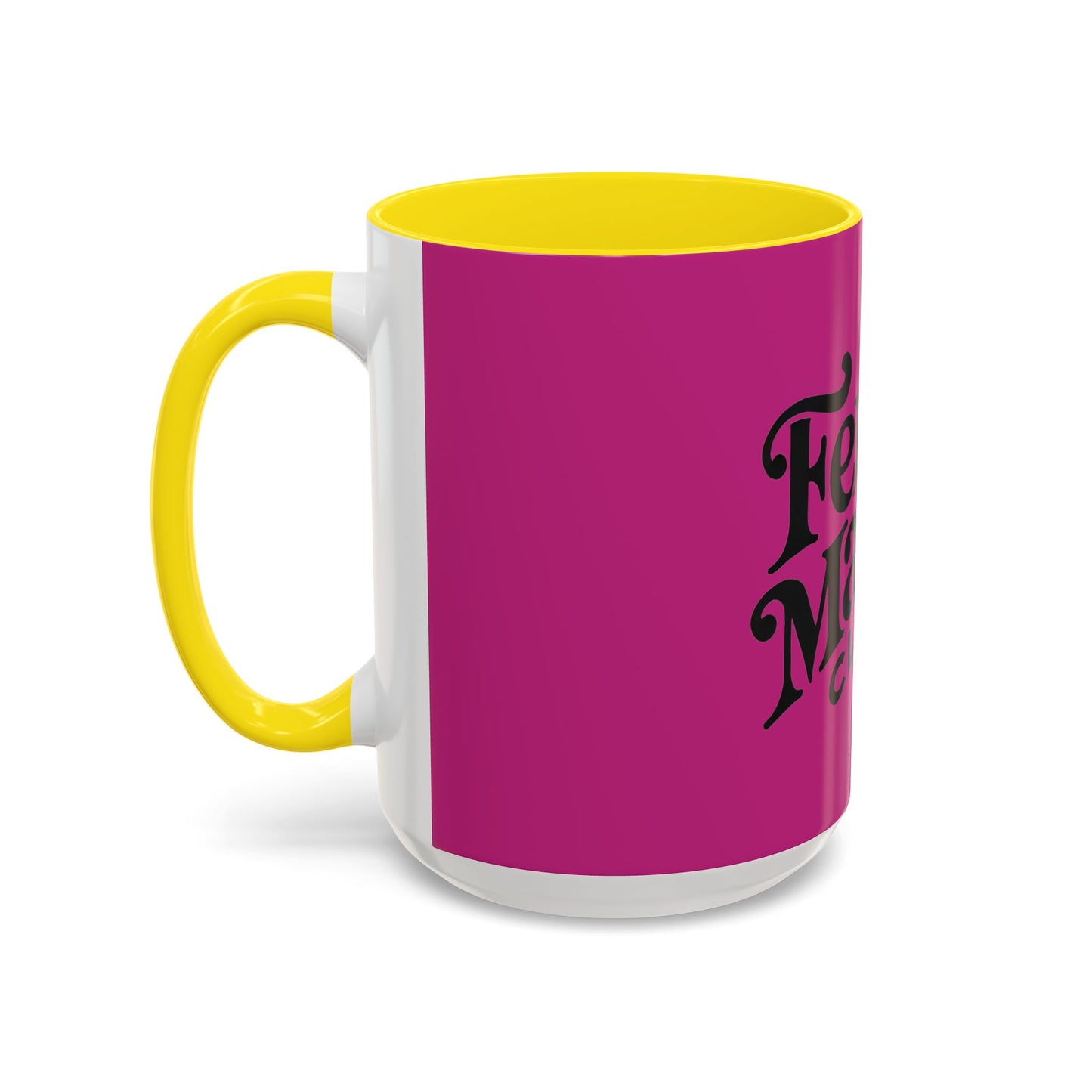Feral Mamas Club Accent Coffee Mug - Stylish Pink Mug for Hip Moms