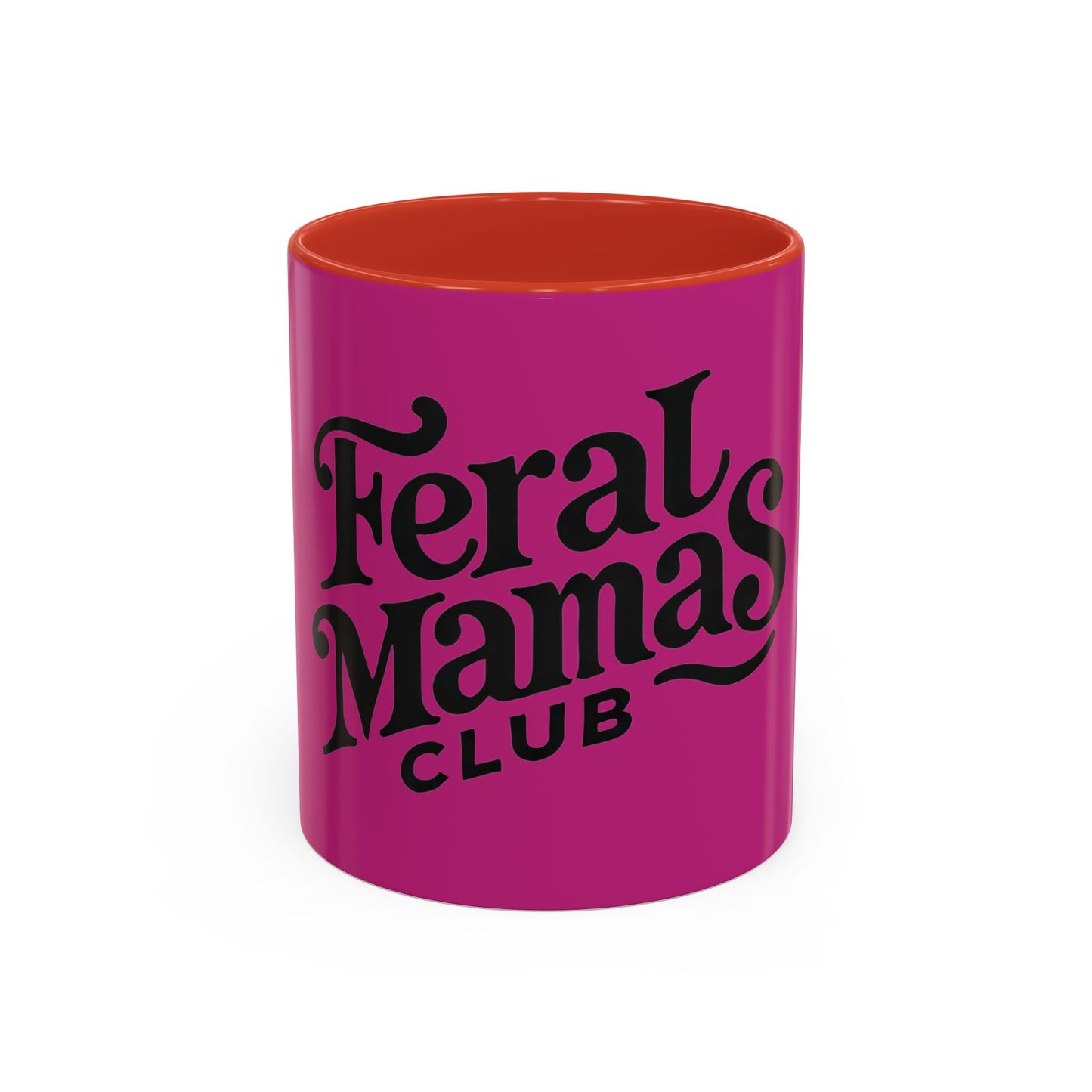 Feral Mamas Club Accent Coffee Mug - Stylish Pink Mug for Hip Moms