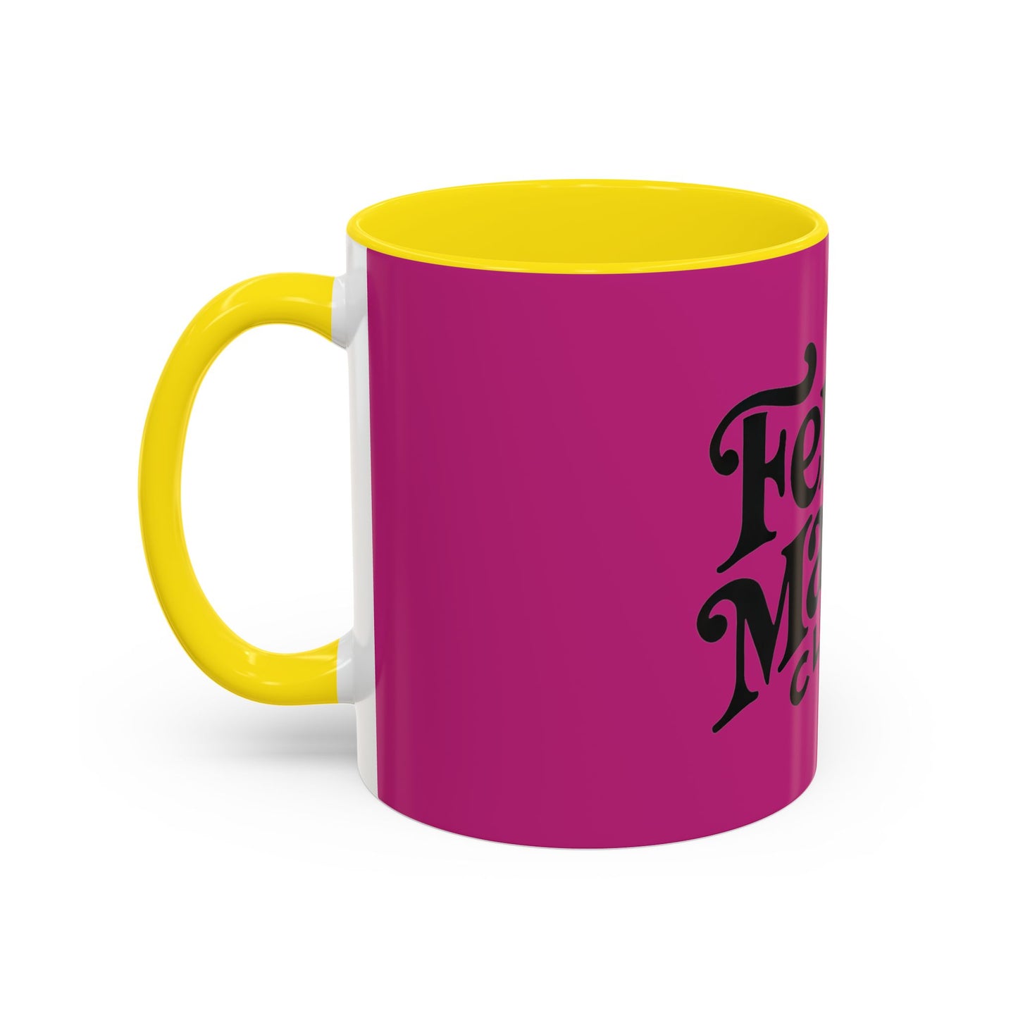 Feral Mamas Club Accent Coffee Mug - Stylish Pink Mug for Hip Moms
