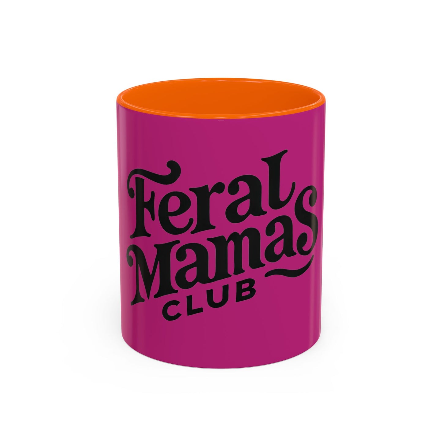 Feral Mamas Club Accent Coffee Mug - Stylish Pink Mug for Hip Moms