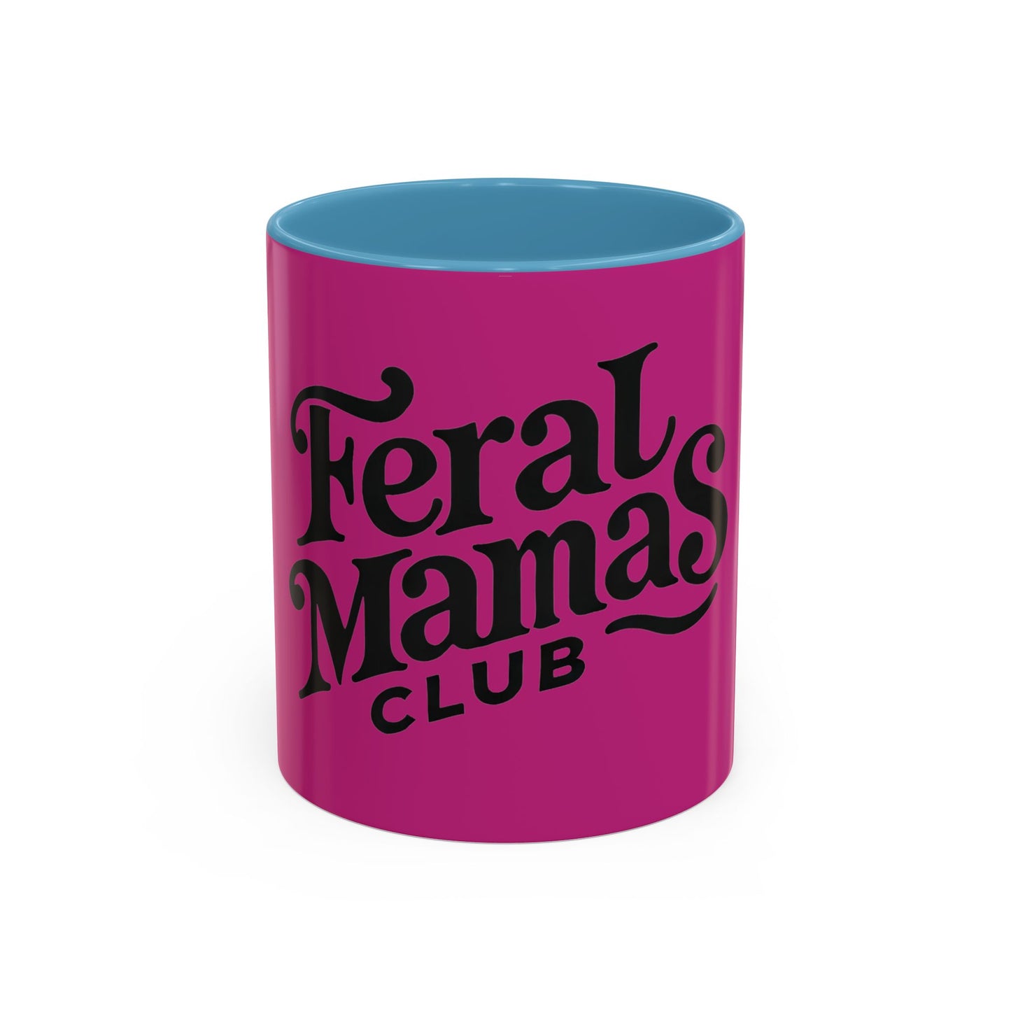 Feral Mamas Club Accent Coffee Mug - Stylish Pink Mug for Hip Moms