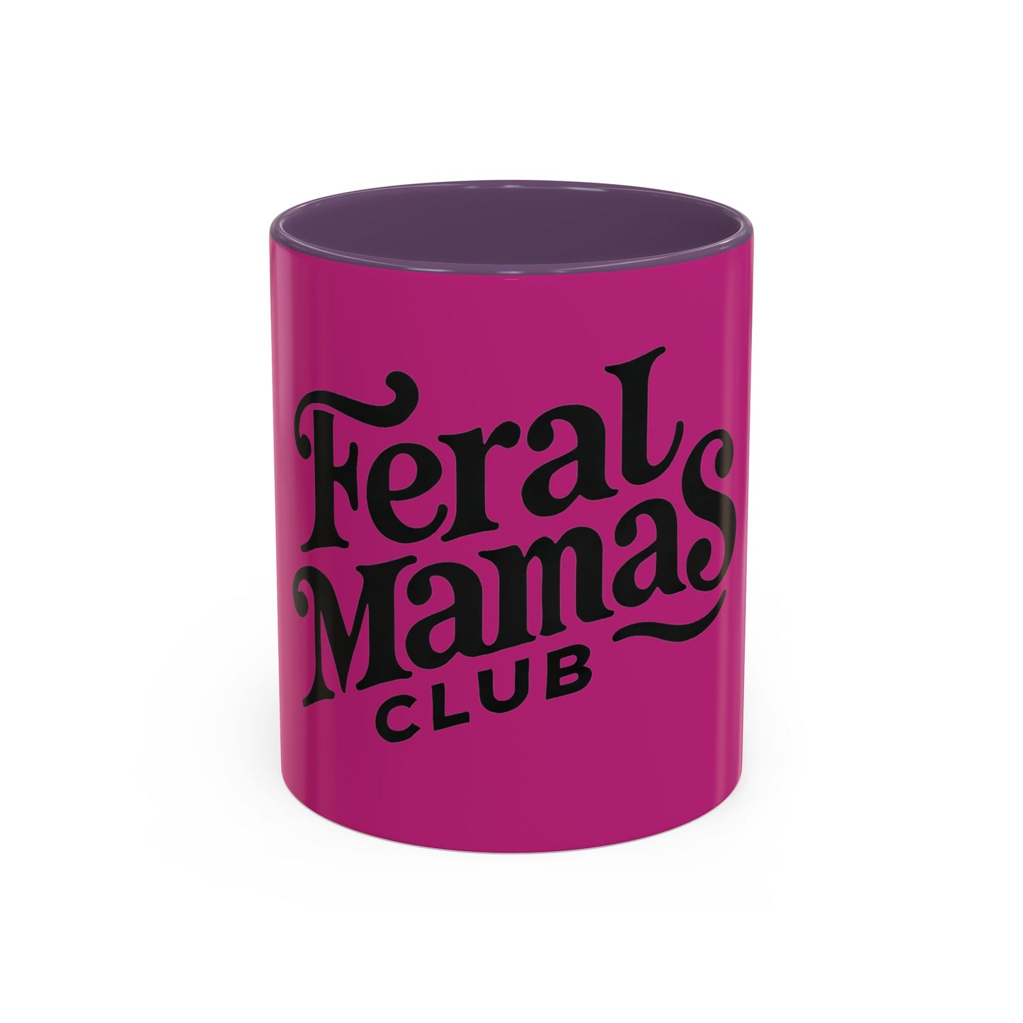 Feral Mamas Club Accent Coffee Mug - Stylish Pink Mug for Hip Moms