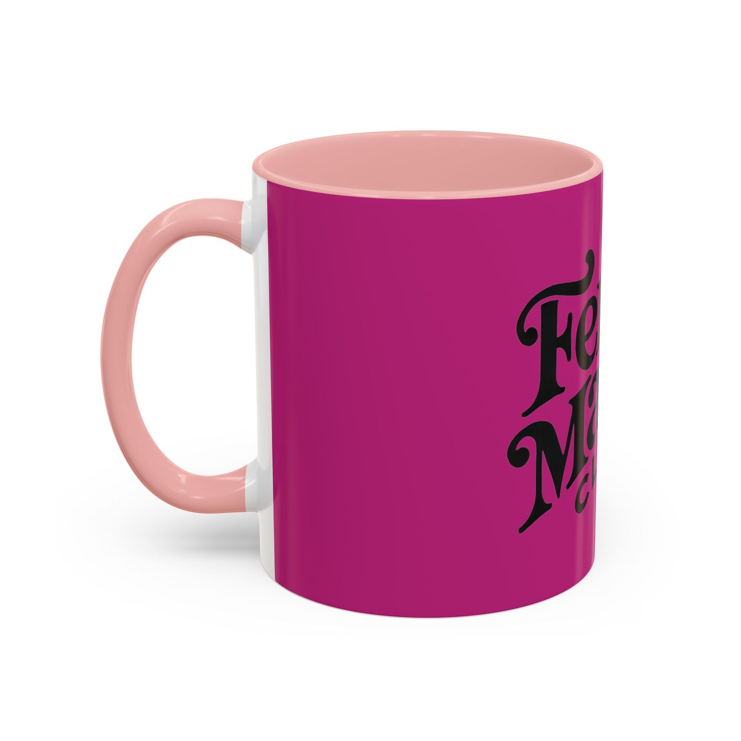 Feral Mamas Club Accent Coffee Mug - Stylish Pink Mug for Hip Moms