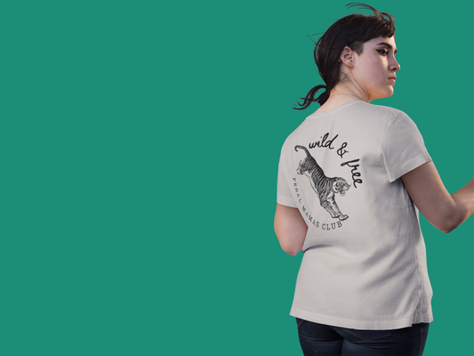 Eco-Friendly Tiger Design T-Shirt - Feral Mamas Club Apparel