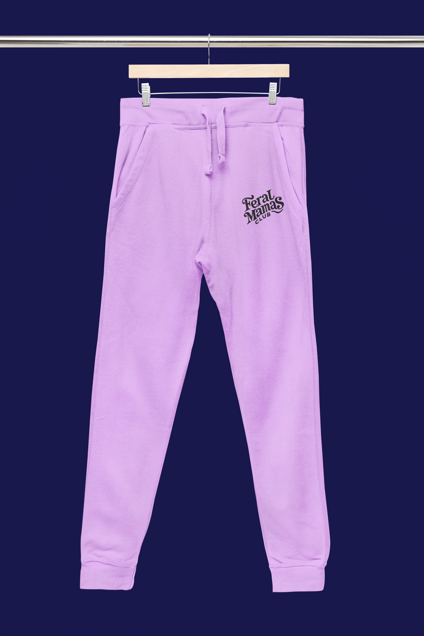 Feral Mamas Club Vintage Jogger Pants - Retro Style, 100% American Cotton