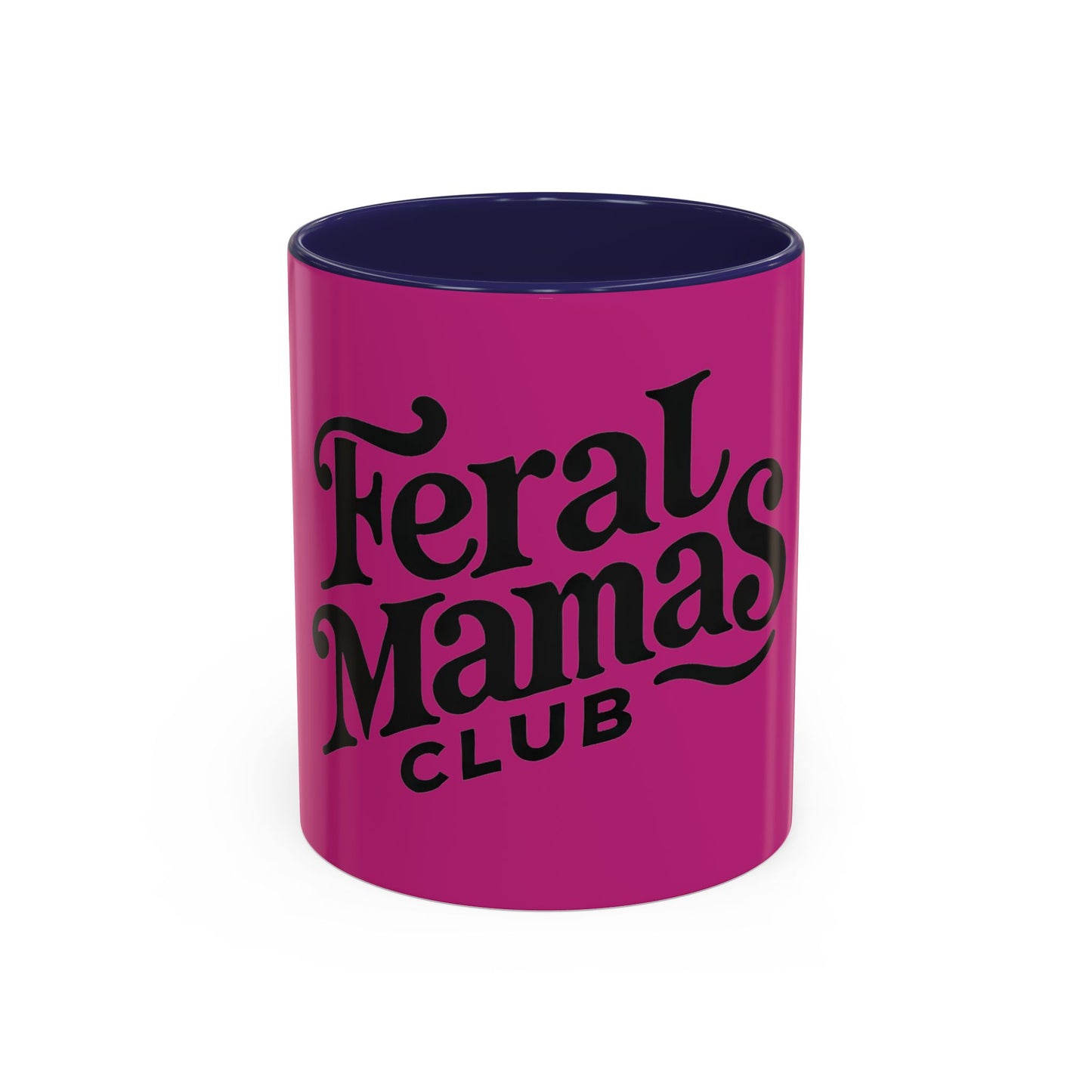 Feral Mamas Club Accent Coffee Mug - Stylish Pink Mug for Hip Moms