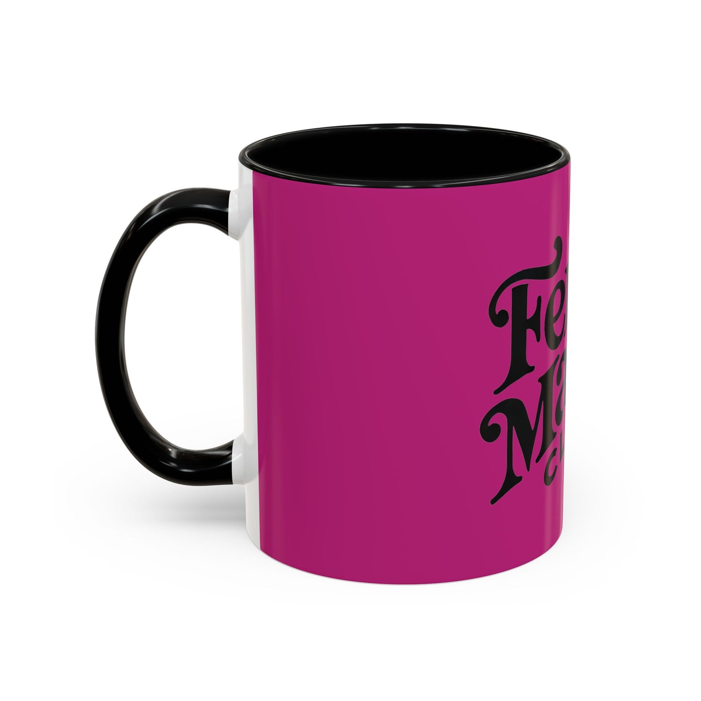 Feral Mamas Club Accent Coffee Mug - Stylish Pink Mug for Hip Moms