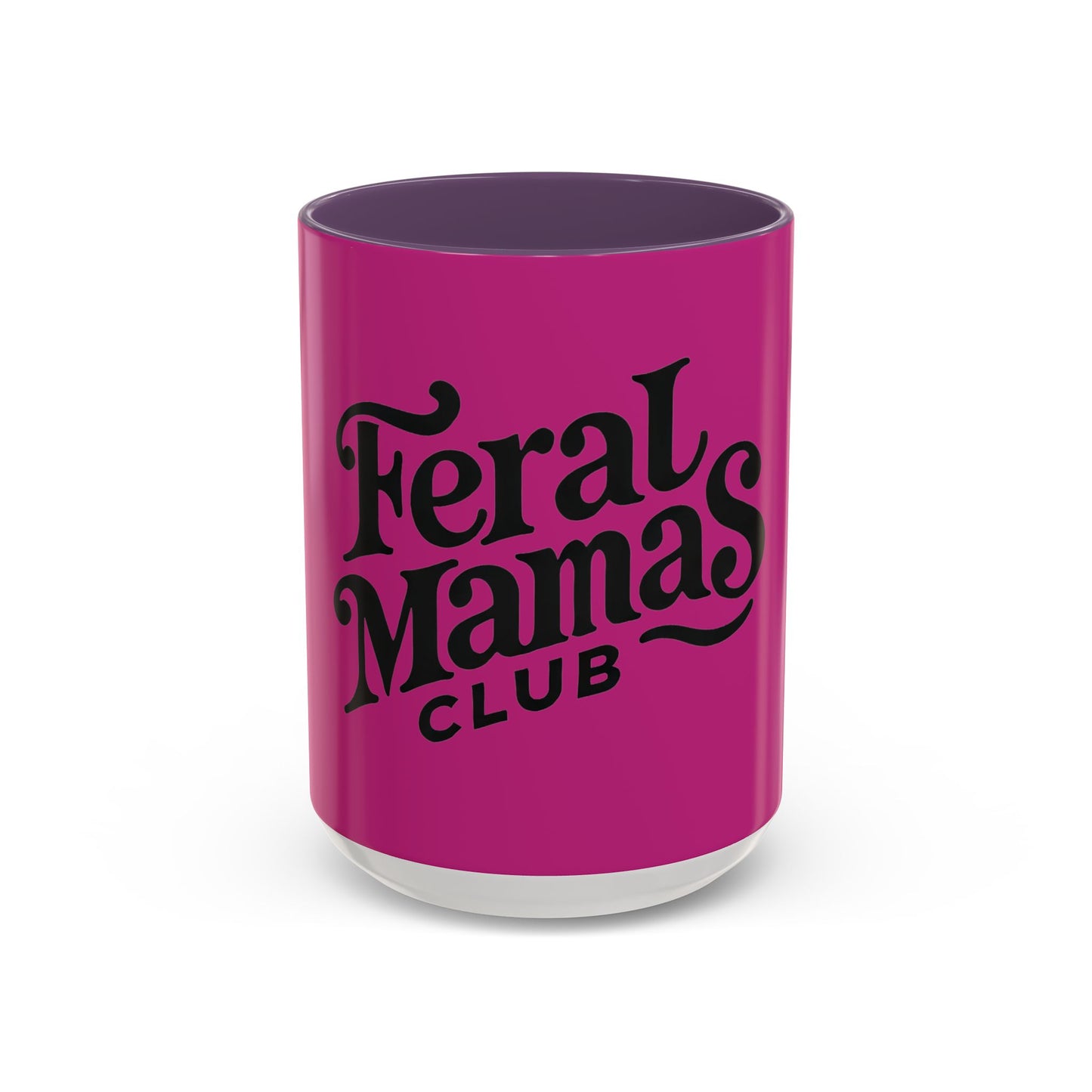 Feral Mamas Club Accent Coffee Mug - Stylish Pink Mug for Hip Moms