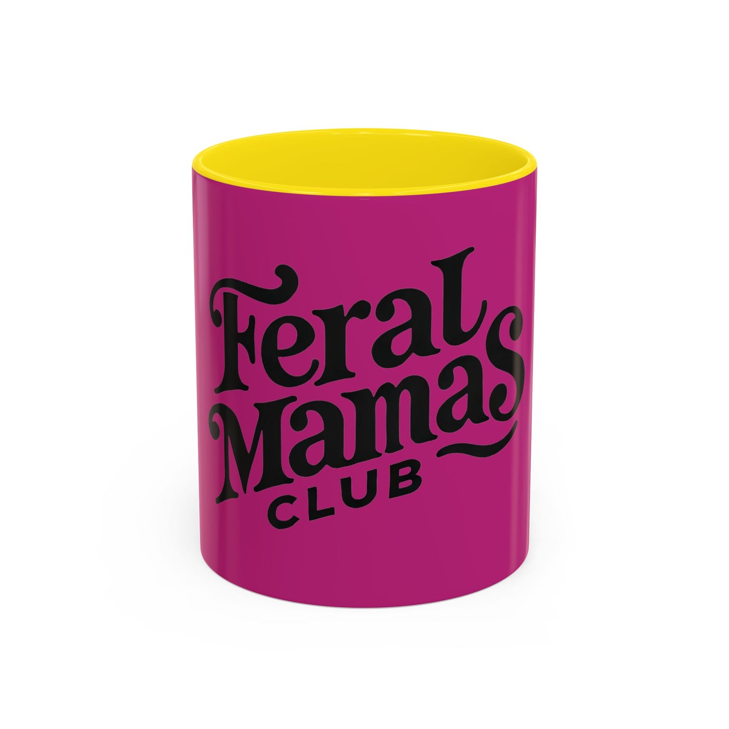 Feral Mamas Club Accent Coffee Mug - Stylish Pink Mug for Hip Moms