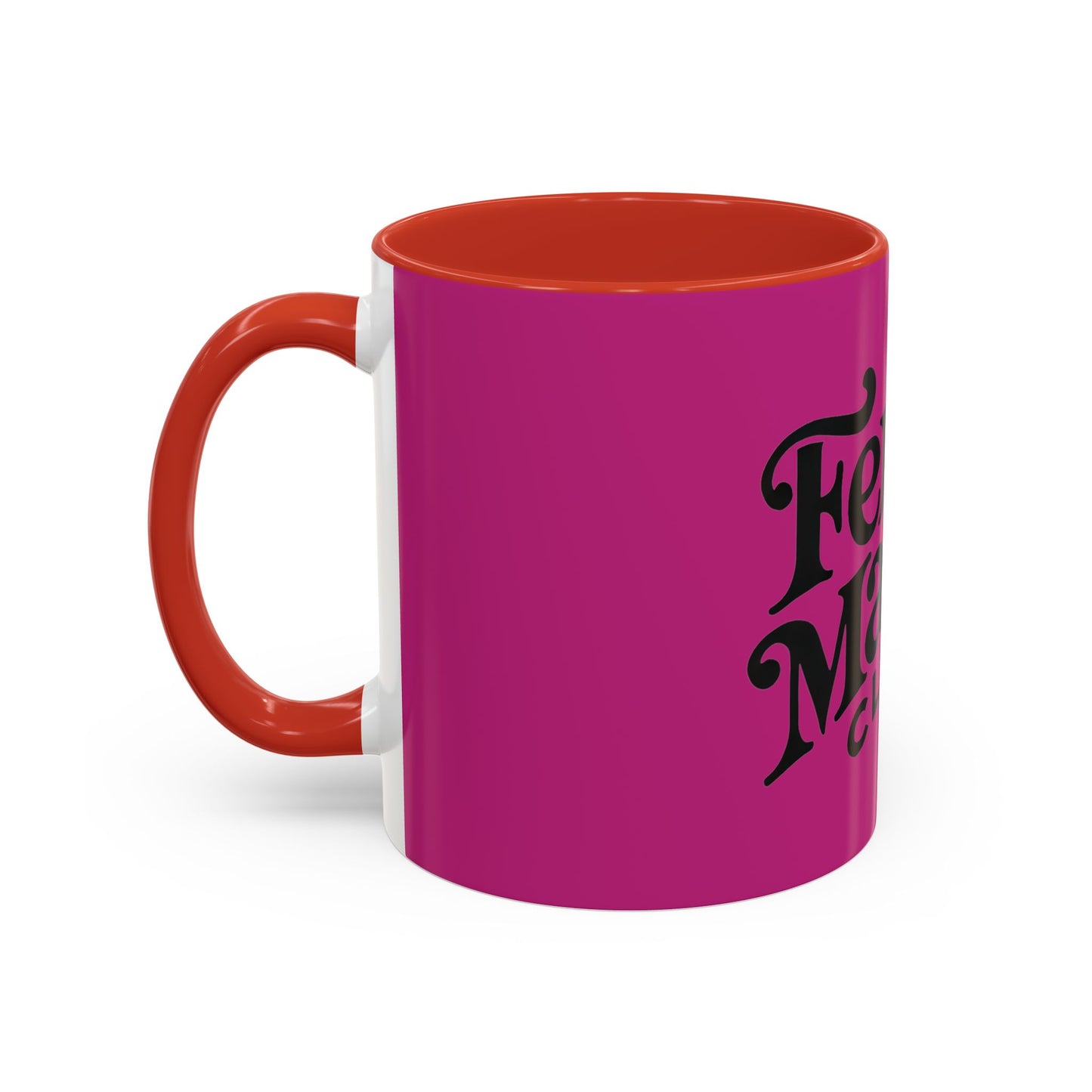 Feral Mamas Club Accent Coffee Mug - Stylish Pink Mug for Hip Moms