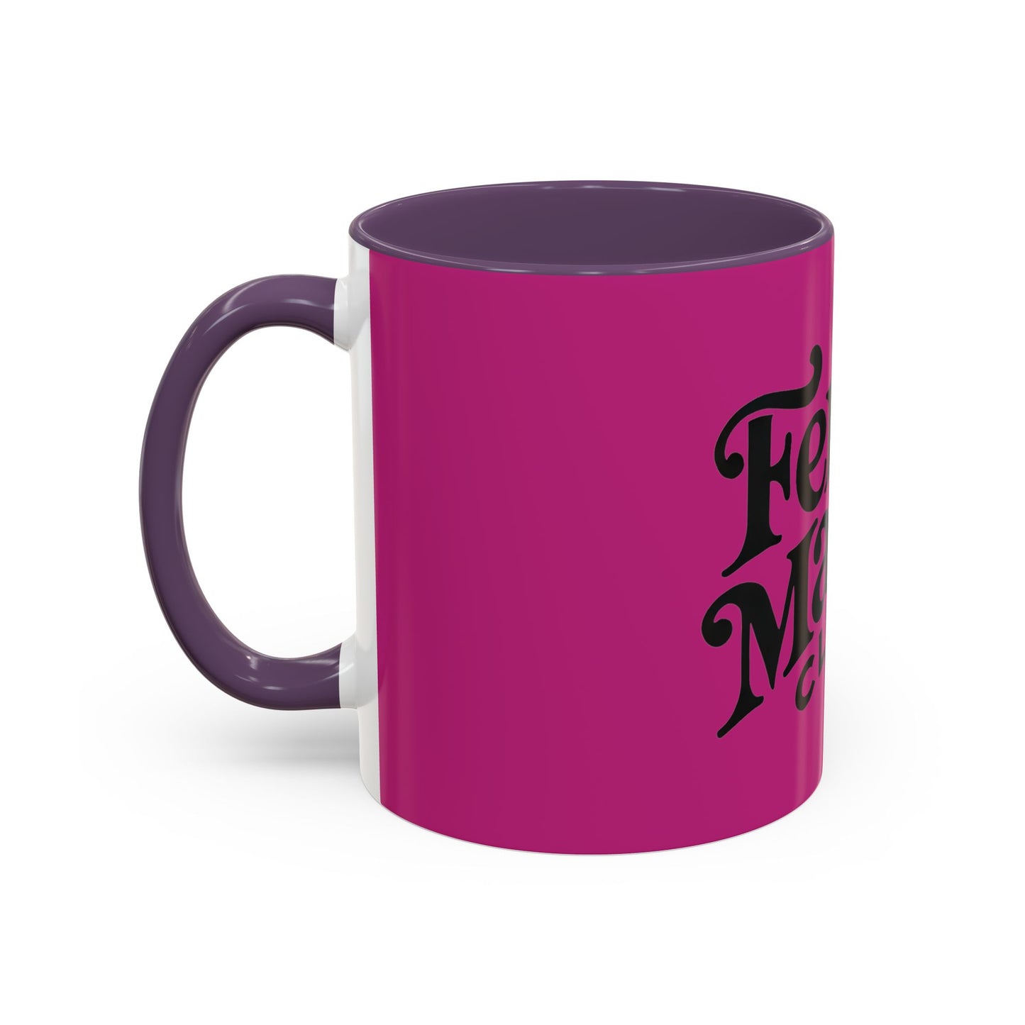 Feral Mamas Club Accent Coffee Mug - Stylish Pink Mug for Hip Moms