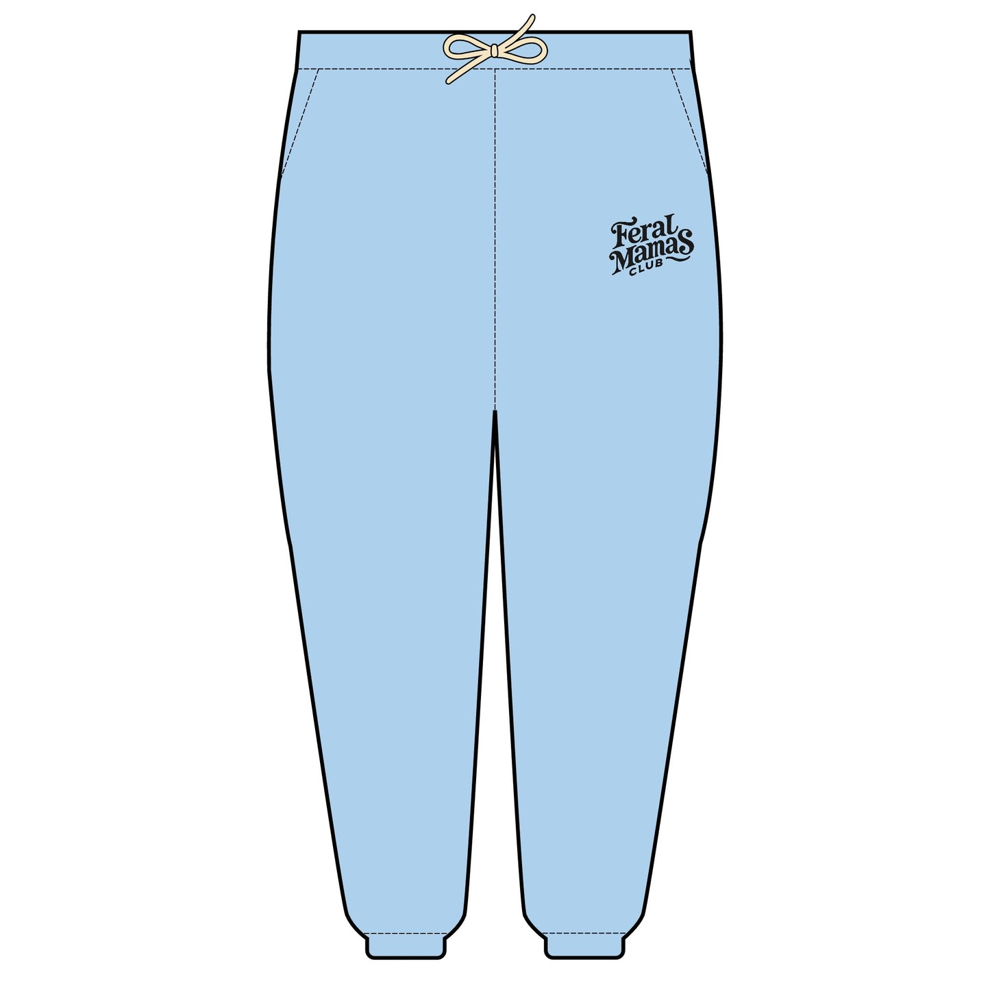 Feral Mamas Club Vintage Jogger Pants - Retro Style, 100% American Cotton