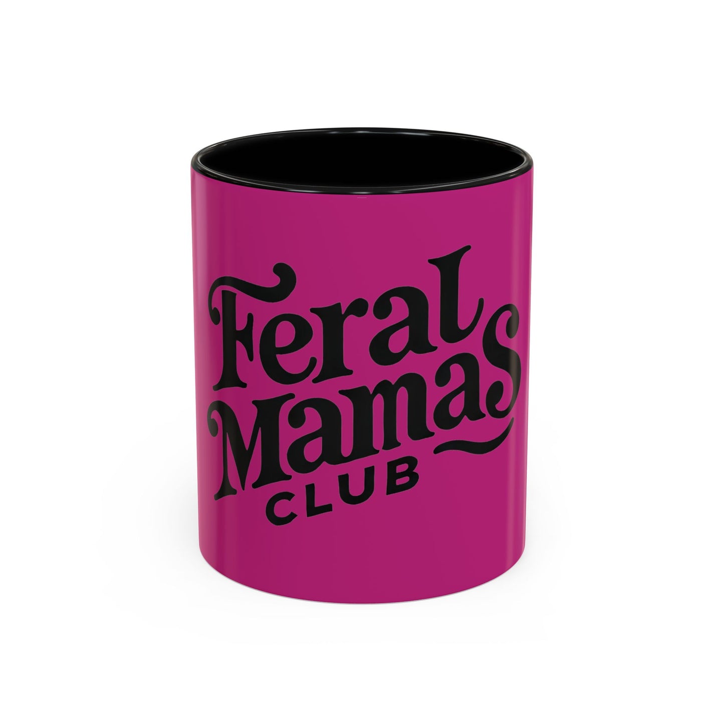 Feral Mamas Club Accent Coffee Mug - Stylish Pink Mug for Hip Moms