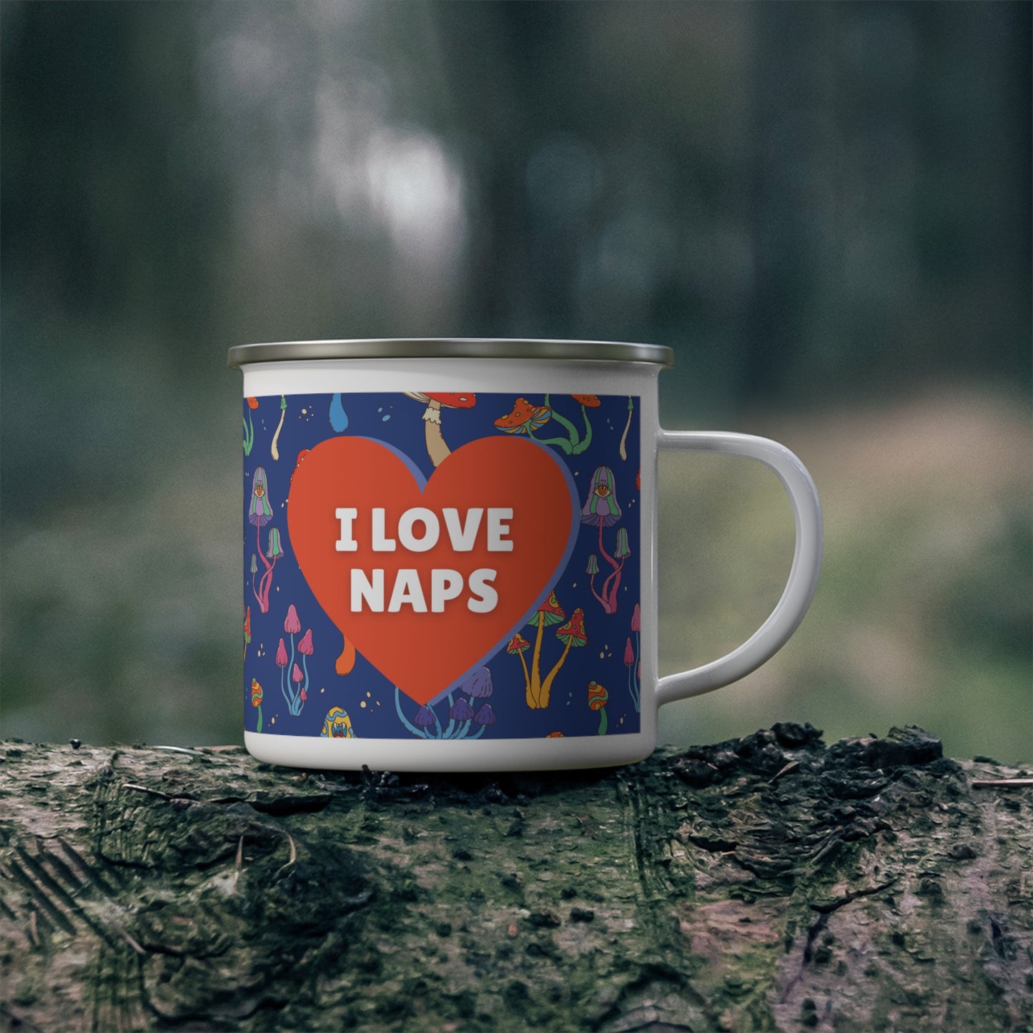 "I Love Naps" Enamel Camping Mug